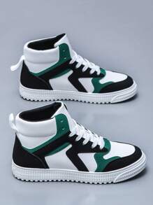 Men's Casual & Sporty Anti-Skid Sneakers, All-Match Style For Students, 4 Seasons Available - Black - View 2