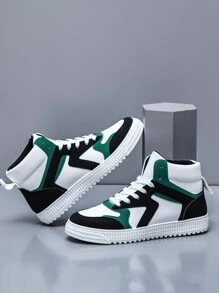 Men's Casual & Sporty Anti-Skid Sneakers, All-Match Style For Students, 4 Seasons Available - Black - View 3