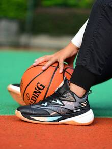 男籃球鞋避震器耐磨防撞透氣運動鞋潮流時尚高筒軟底登山鞋四個季節