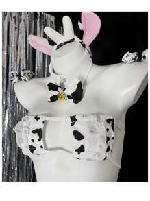 Sexy Plus Size Cow - Black and White - View 4