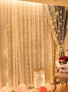10 Meters LED Garland Curtain Light 8 Modes USB Remote Control Fairy Light String For Home Decoration - Yellow - View 4