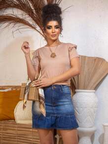 Women T-Shirts - Màu Khaki - Xem 3