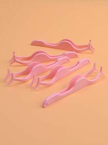 5pcs False Eyelashes Assistant Tools Set Including Pink Eyelash Applicator Tweezers And Eyelash Curler, Beauty Tools - Pink - View 4