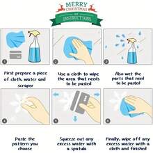 1包聖誕靜電貼紙,雙面牆貼、雙面窗貼,靜電吸附,方便快捷,無需膠水! - 聖誕貼紙 - 查看 5