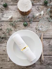 4-24 chiếc vòng kim loại trơn đơn, kẹp giữ khăn ăn thích hợp cho đám cưới, tiệc, trang trí bàn ăn - Vàng - Xem 4