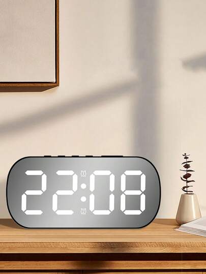1pc Multifunctional Led Alarm Clock For Students, Compact Design With Temperature & Date Display, Multiple Alarms Setting