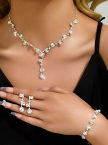 yijiangbeiting Bộ Trang Sức Nữ - Bạc - Xem 13