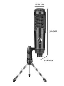 Pancoat Bm-800 USB Condenser Microphone Kit For Computer Noise Reduction High Sampling Rate Mic For Recording, Live Broadcasting, Karaoke - Black - View 7