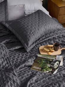 Bedsure Mother's Day Quilt Bedding Set - Soft Ultrasonic Quilt Set - Clover Bedspread, Includes 1 Quilt And 2 Pillow Shams(Twin Size Only Have 1 Pillow Sham), For Spring Decor, Wedding Decor, Easter Decor, Room Decor, Home Decor - Xám - Xem 4