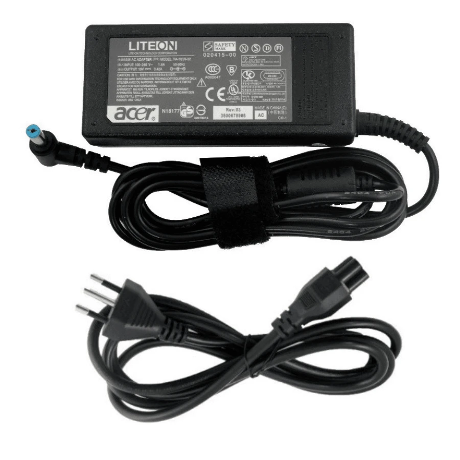 Fonte Carregador Notebook P/ Acer Aspire E5-573 E5-532 Todos - Plug do Brasil - Visão 1