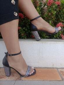 Women Heeled Sandals - 黑色 - 查看 2