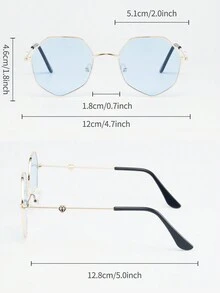 1 件儿童新款金属时尚眼镜，防晒护眼和装饰，适合幼儿男孩和女孩在旅行时佩戴