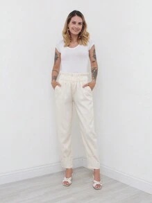 Women Pants - Apricot - View 1