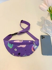 卡通兒童腰包和斜挎包,尼龍材質,印花設計,適用於男女孩