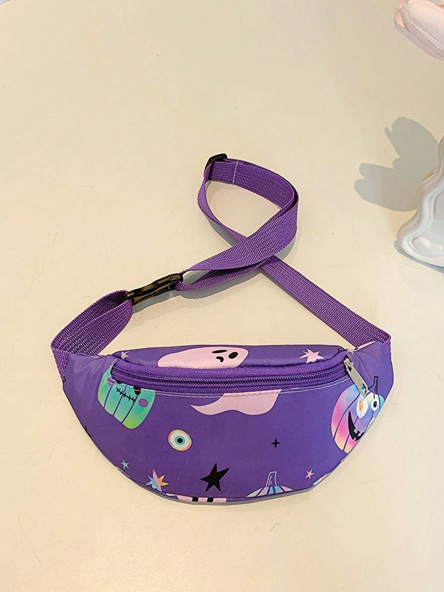 卡通兒童腰包和斜挎包,尼龍材質,印花設計,適用於男女孩