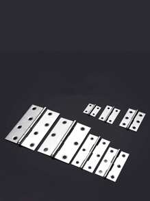 3pcs 304 Stainless Steel Flat Open Hinge For Cabinet Doors And Windows, Mute Folding Hinge - Silver - View 3