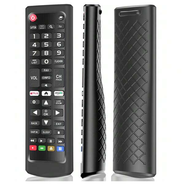 Compatible With Lg Tv Remote Control Silicone Anti-Slip Black One-Pack Protective Cover For School,Office,Household,Travel,Bag,Organizer,Storage