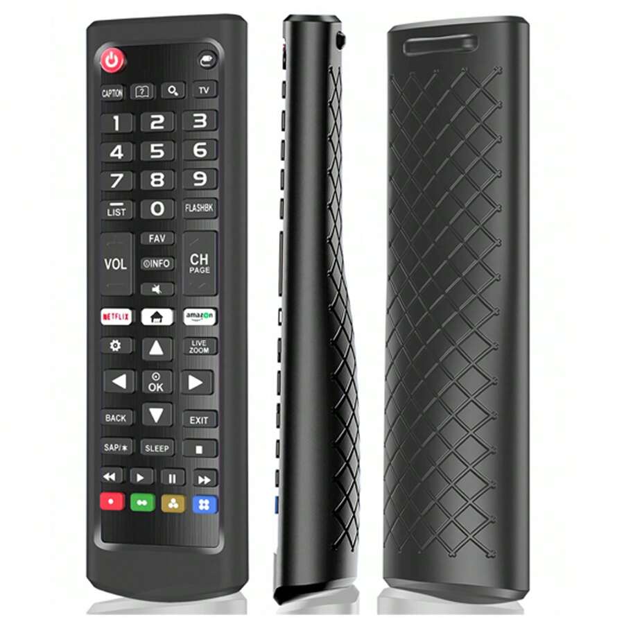 Étui de protection en silicone antidérapant noir compatible avec la télécommande TV , adapté pour l'école, le bureau, la maison, les voyages, les sacs, l'organisation et le rangement