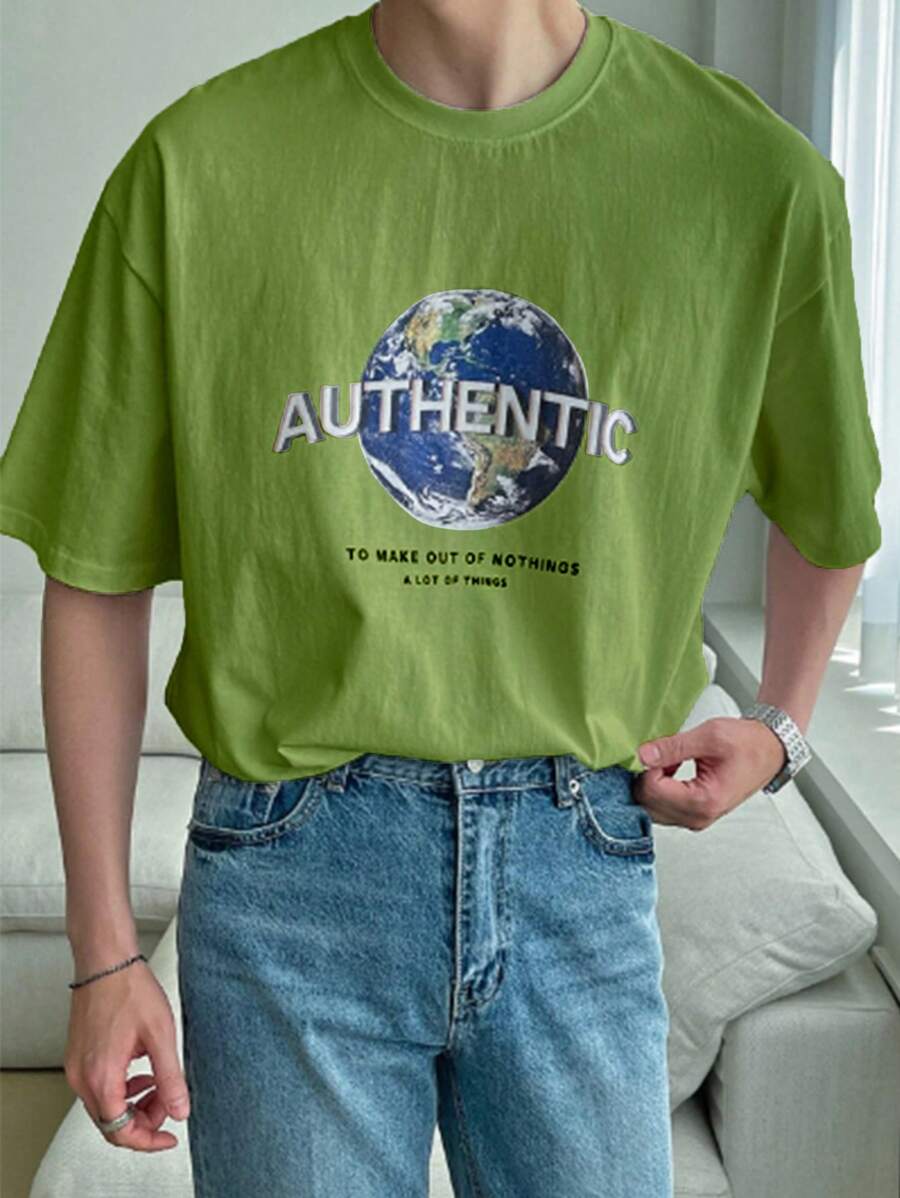 Men T-Shirts - 綠色 - 查看 1