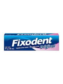 Fixodent original pegamento para dentaduras fijación extra fuerte 40 ml - Azul Marino - Ver 1
