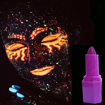 Maquillaje labial neon halloween