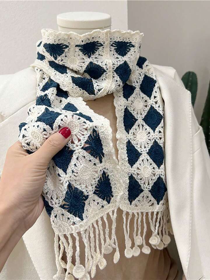 square pattern scarf