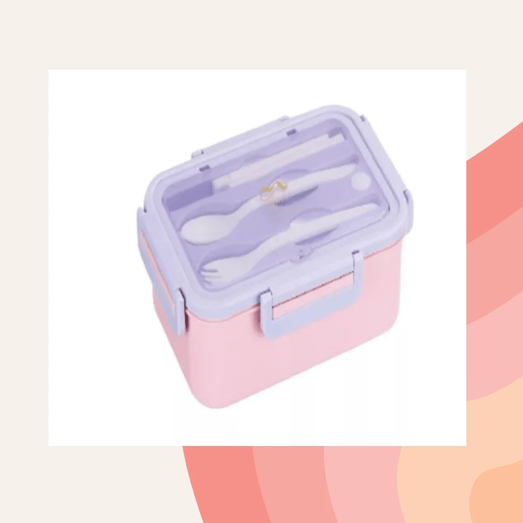 Topper Lunch Box With Compartments - Pink - View 1