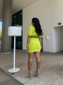 WE SHINE Women Dresses - Verde Lima - Ver 2