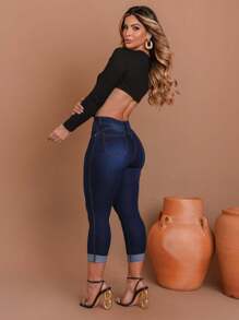 Women Jeans - Navy Blue - View 4