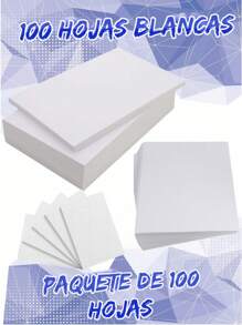 100 LETTER SIZE WHITE SHEETS - White - View 1
