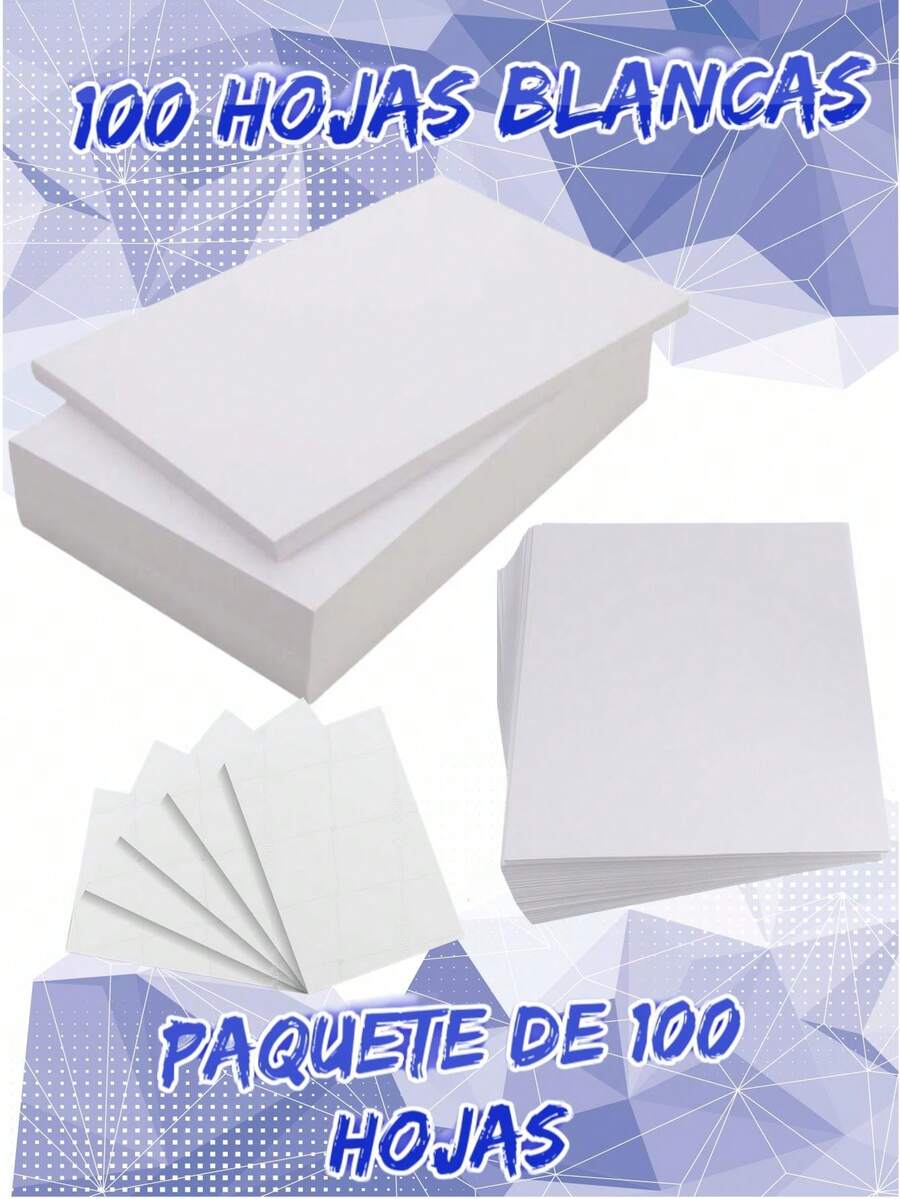 100 LETTER SIZE WHITE SHEETS - White - View 1