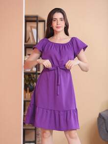 Women Dresses - 紫色 - 查看 2