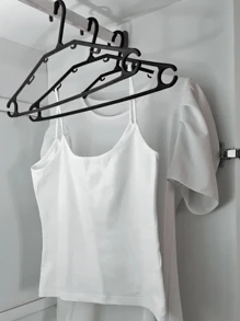 KIT 20 Cabides Reforçado de Roupa Preto Adulto Perfumado