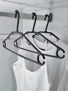 KIT 20 Cabides Reforçado de Roupa Preto Adulto Perfumado