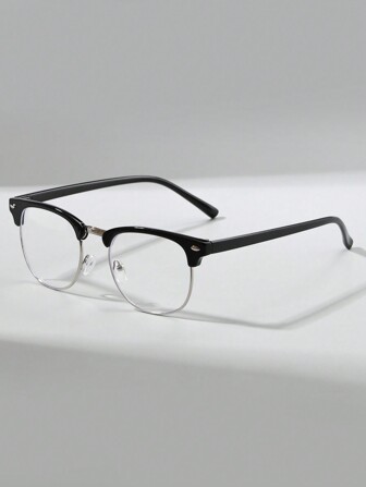 1 PC Men's Half Frame Glasses And For Computer Reading Gaming TV Phones Glasses Accessories