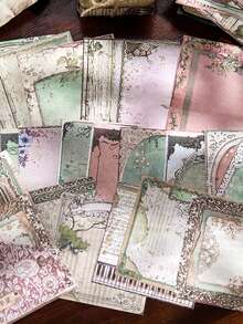 44pcs/set Random Vintage European Style Scrapbook Paper For Journal Decoration Background - Multicolor - View 9