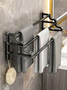 Estante de toalla 40cm tres niveles - Negro - Ver 1