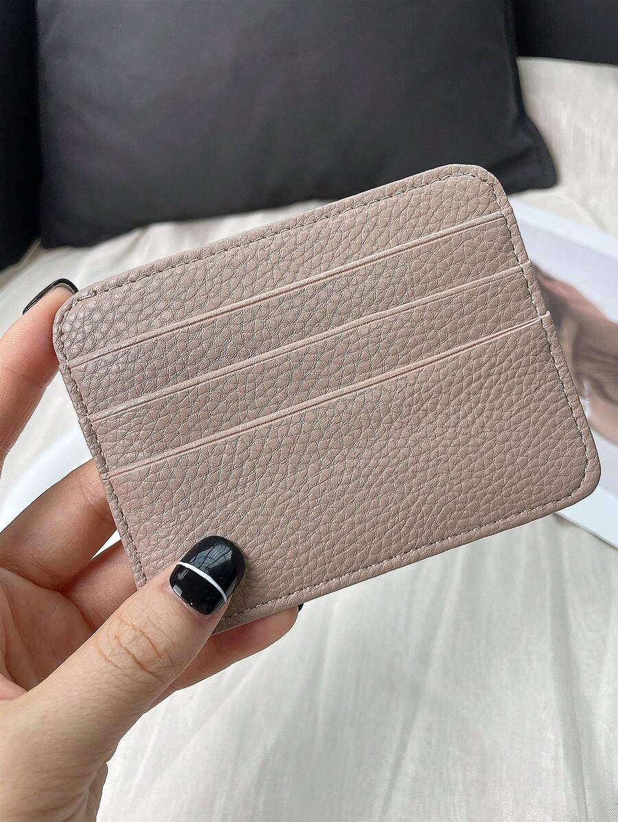 Portafoglio alla moda con design unico, multifunzionale per carte e contanti, leggero e facile da portare - Cachi - Visualizzare 1