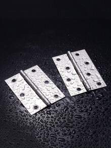 3pcs 304 Stainless Steel Flat Open Hinge For Cabinet Doors And Windows, Mute Folding Hinge - Silver - View 1