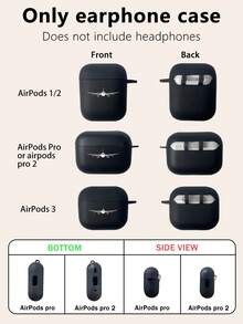 1入組飛機設計霧面手機殼和適用於airpods Pro (第二代) 的殼,與iphone兼容 - 彩色 - 查看 2