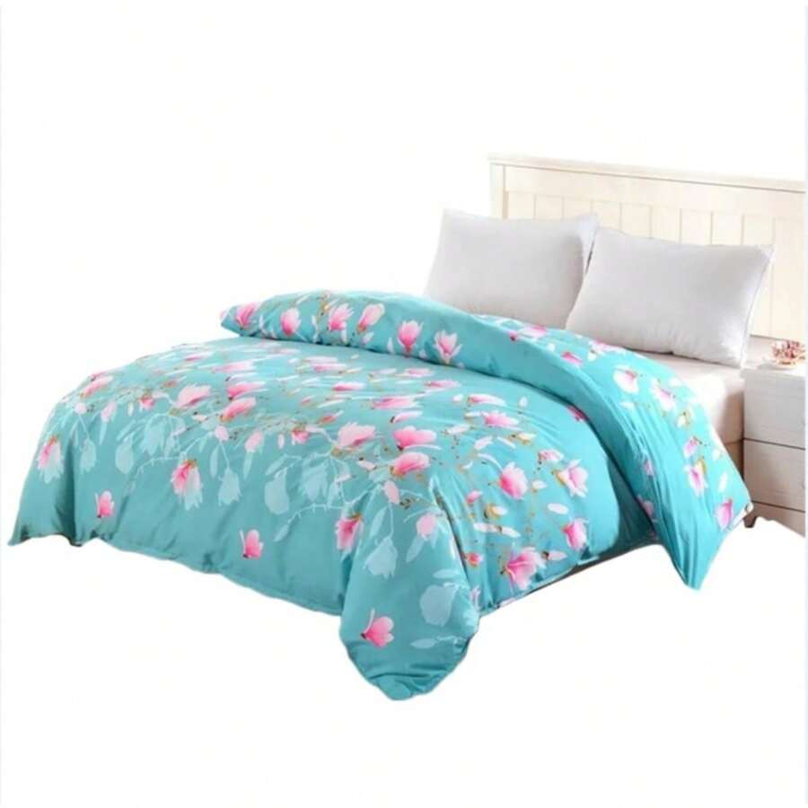 Edredom Floral Rolinho Casal Dupla Face Estampas Variadas - Multicolorido - Visão 1