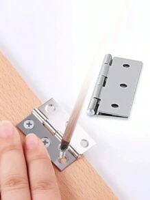 3pcs 304 Stainless Steel Flat Open Hinge For Cabinet Doors And Windows, Mute Folding Hinge - Silver - View 4