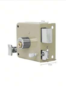 Left Lock Easy To Install On Putting The Plate For Exterior Street Door With 2 Maximum Security Keys - Beige - View 4