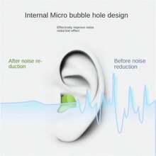 10/24/60入組聚氨酯防噪音耳塞,慢回彈,適用於睡覺、學習和減噪,子彈頭設計 - 彩色 - 查看 5