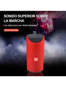 Bocina Portátil Bluetooth Recargable USB Auxiliar Sd - Rojo - Ver 4