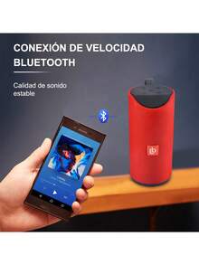 Bocina Portátil Bluetooth Recargable USB Auxiliar Sd - Rojo - Ver 5