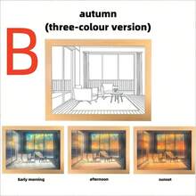 1入組3d櫻花和街景夜燈,浪漫治癒線條圖片燈,女友節日禮物,畫框燈畫,led床頭燈框禮品裝飾性桌面夜燈,創意陽光畫夜燈為房間帶來溫馨氛圍;1入組3d剪紙夜燈,創意燈畫掛在牆上裝飾桌燈小玩意,led小夜燈生日禮物