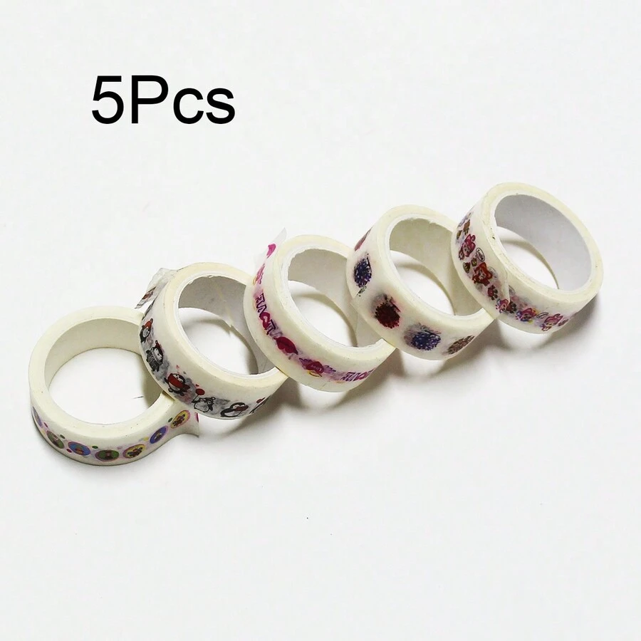 5入組相框和裝飾膠帶,適用於diy相簿,日記,生長記錄簿,物品包含極細的裁剪線