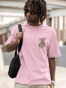 Men T-Shirts - 淺粉色 - 查看 4