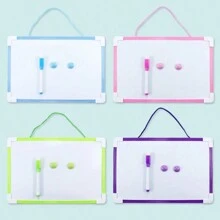 1块磁性双面小白板，可用于书写、绘画、办公备忘录，配有磁性笔和磁铁套装。 - 彩色 - 查看 5